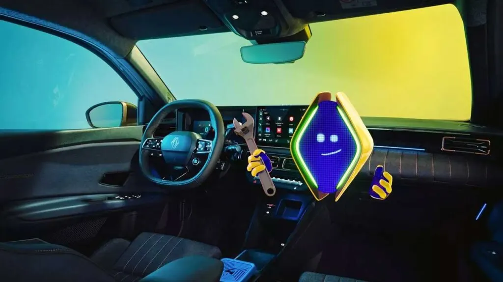 La Renault R4 est connectée. Vue du tableau de bord
