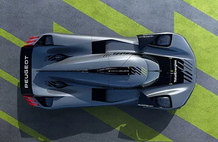 peugeot hypercar vue du dessus