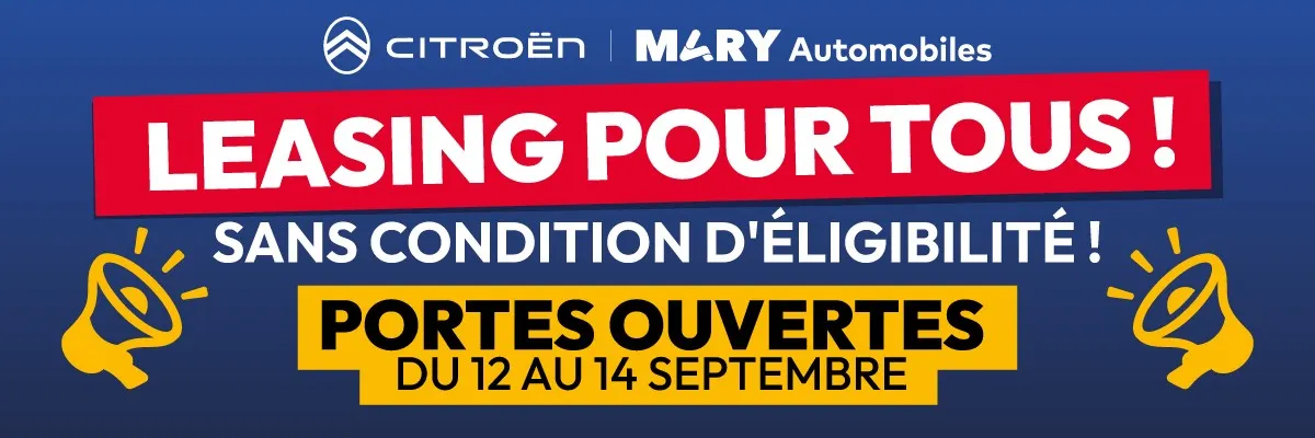 Visuel Leasing Social Portes Ouvertes Citroën Septembre 2025
