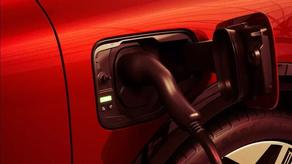 Borne de recharge de la renault megane e-tech