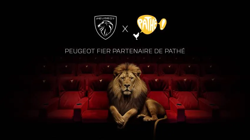 Affiche officile peugeot partenaire de Pathé