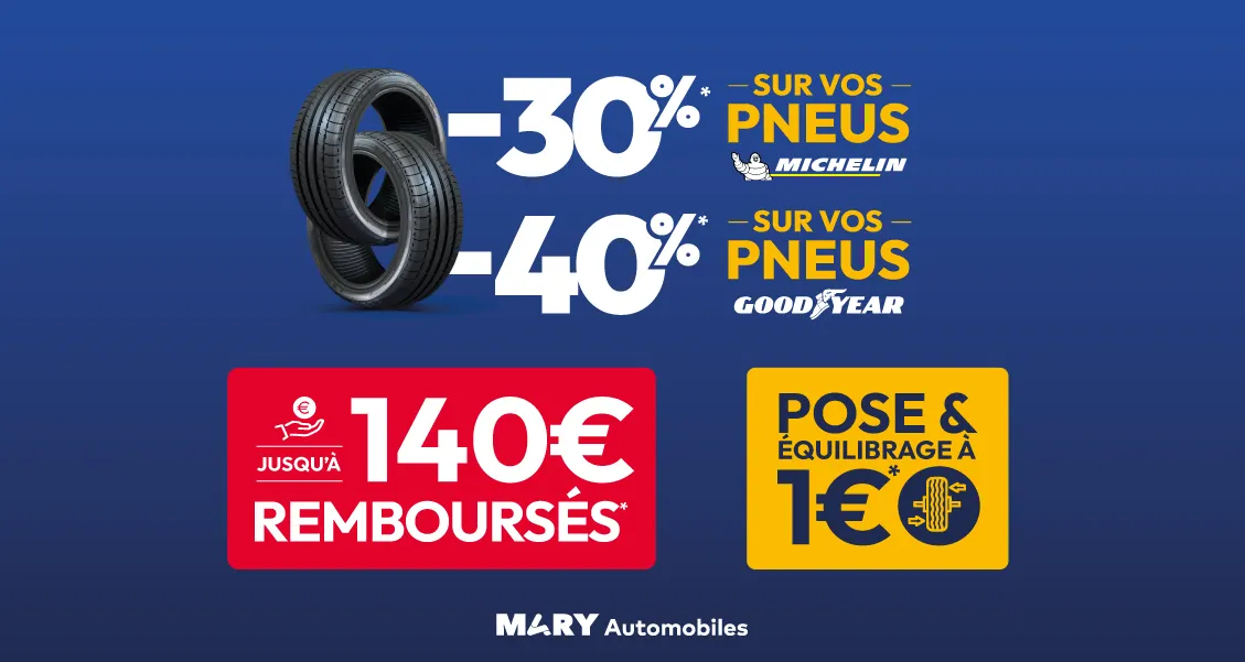 illustration offre Offre remise sur les pneus - Réseau Mary Automobiles