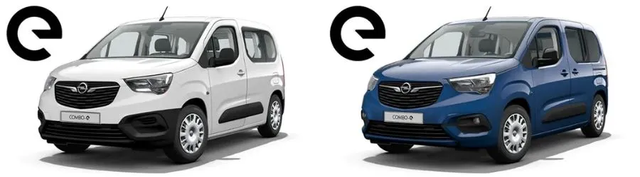 Différents modèles de l'Opel Combo-e Life