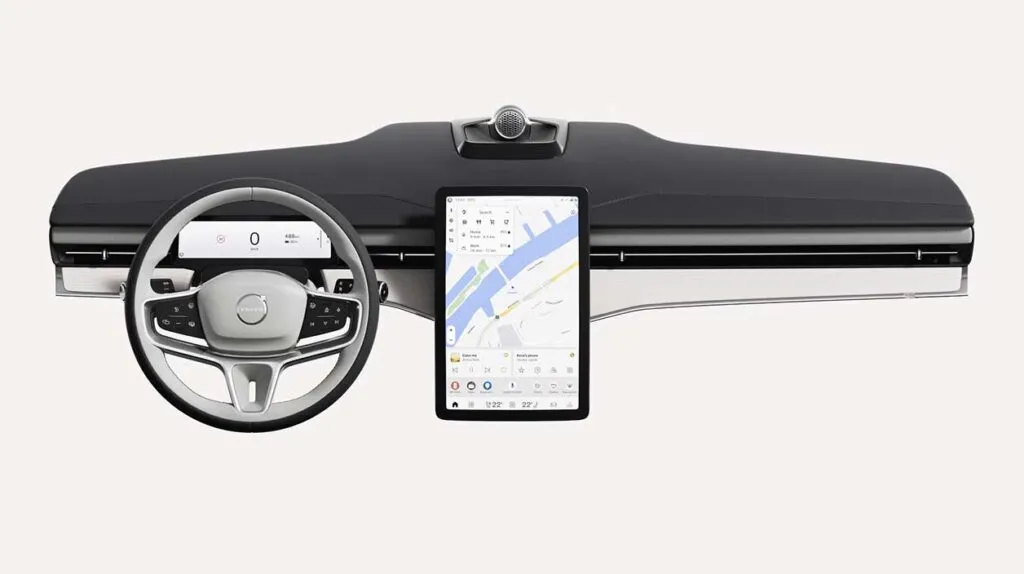 vue intérieure de la volvo es90 2025