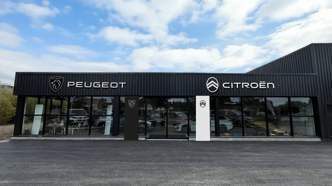 Nouvelle devanture du site Peugeot Citroën à Cabourg