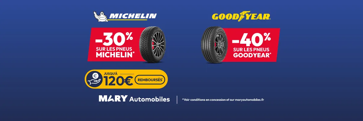 promotions pneus Michelin et Goodyear