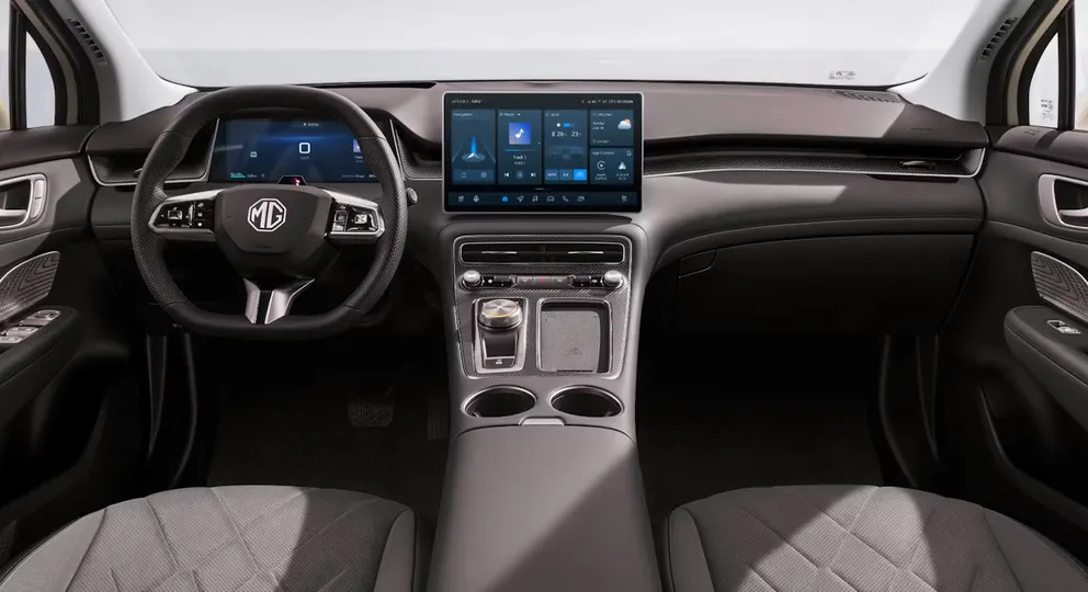 Double écran avec écran central 12,8’’ HD du MGS6 EV