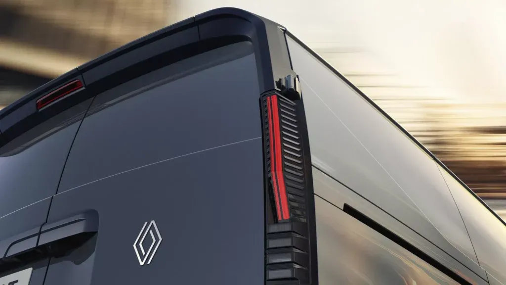 Signature lumineuse sur la portière arrière du Renault Van E-Tech