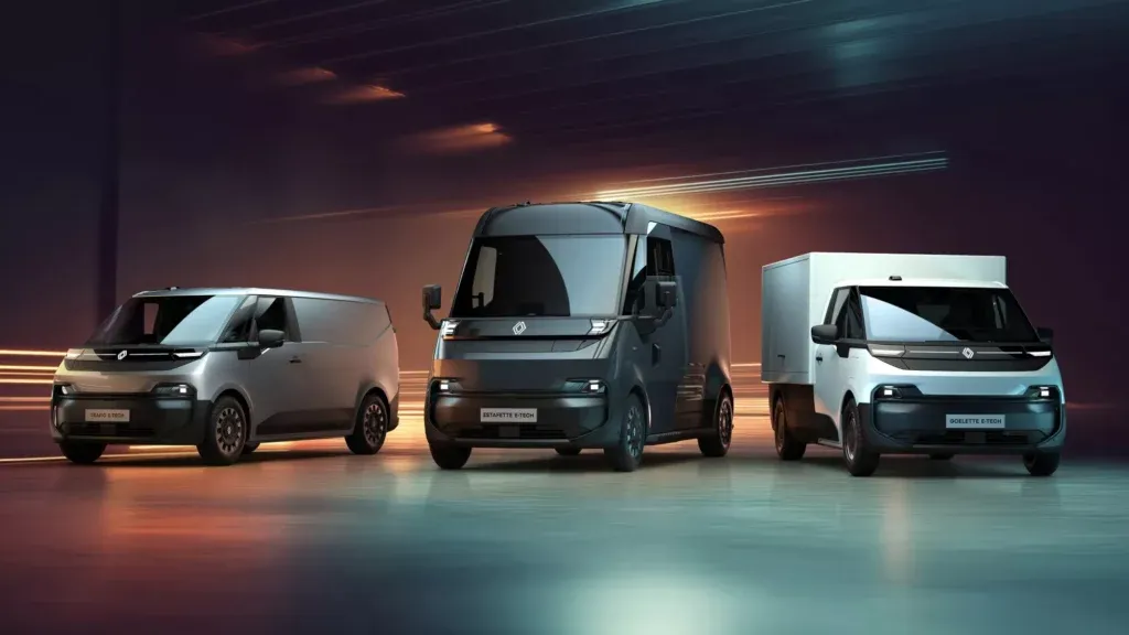 Avec Estafette, Goelette et Trafic, Renault présente une nouvelle ère de véhicules utilitaires électriques