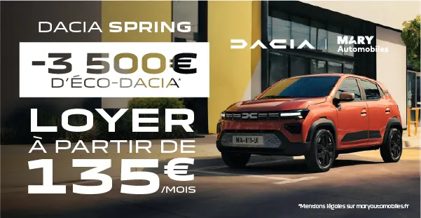 Dacia Spring à partir de 135€/mois