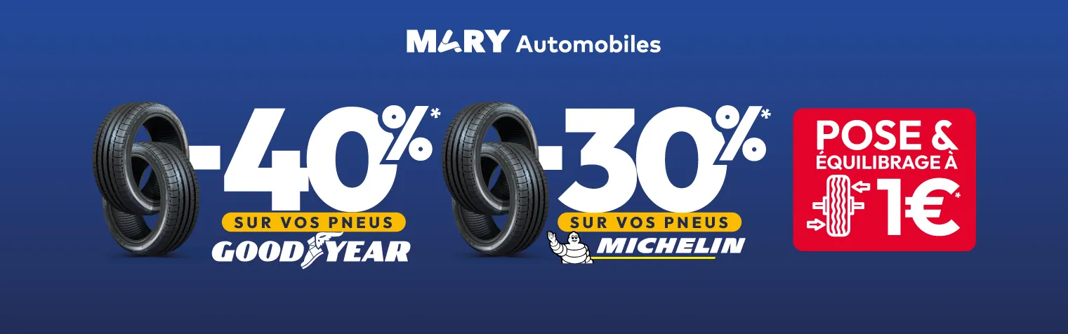 Promotions pneus Goodyear et Michelin