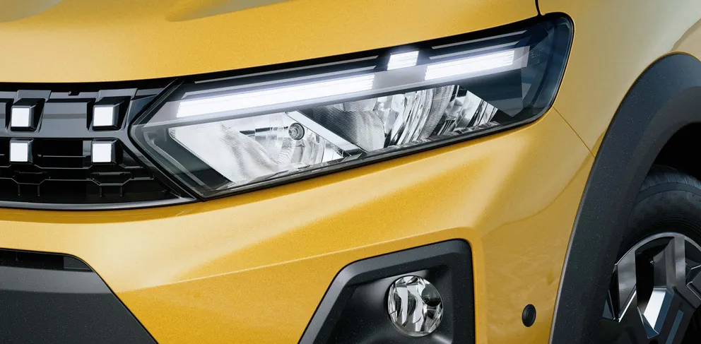 Nouvelle signature lumineuse avant Dacia Sandero Stepway