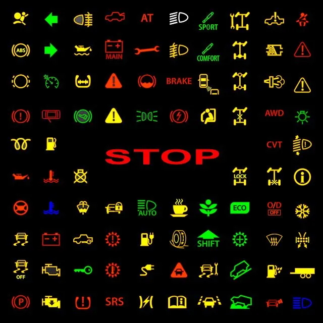Liste non exhaustive des voyants voiture