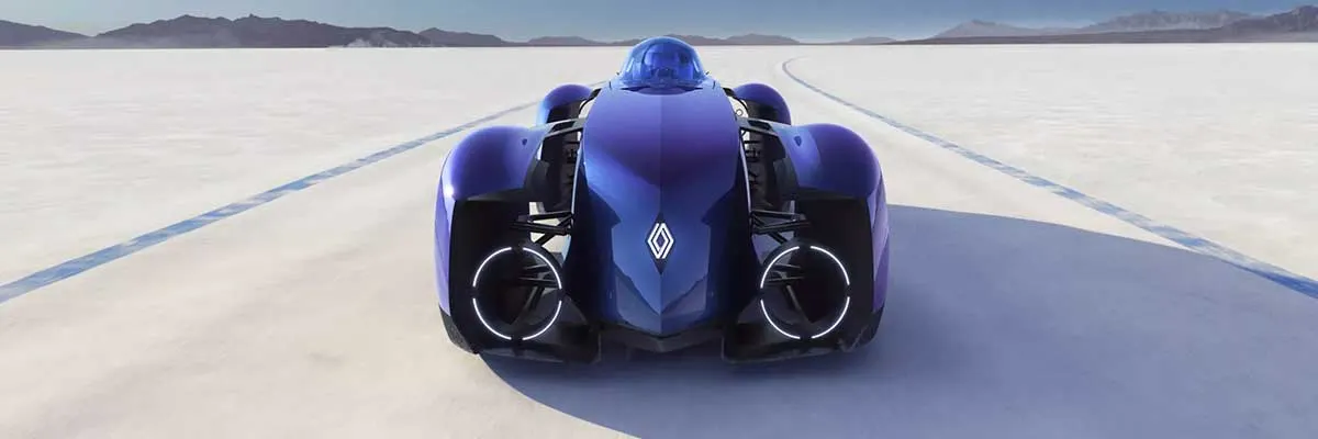 Vue extérieure de la renault filante record 2025