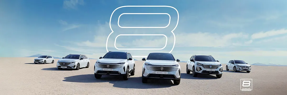 Gamme de véhicules Peugeot alors allure care